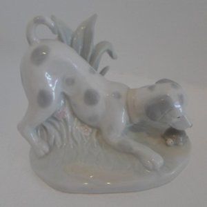 Dog & Turtle Friends Ceramic Figurine